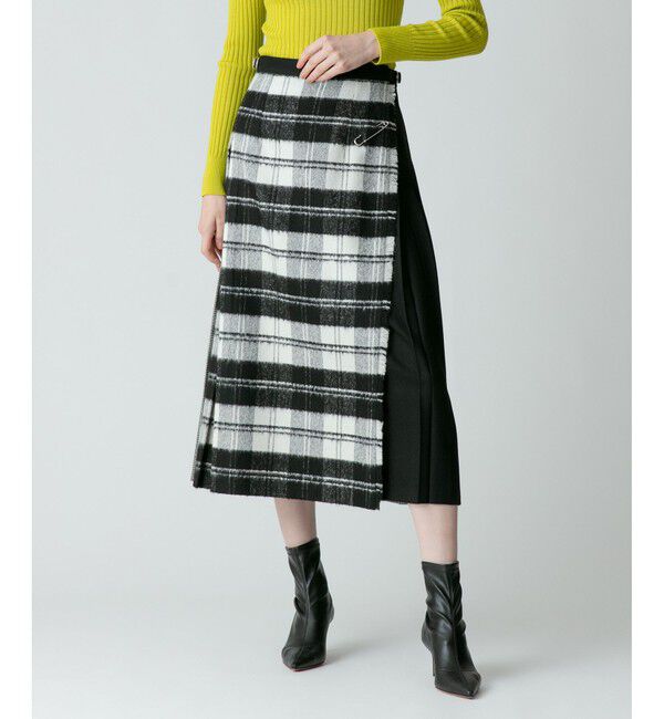 allureville「【O'NEIL of DUBLIN(オニールオブダブリン)】CLASSIC PATCHWORK LONG KILT」|スカート|ホワイト系