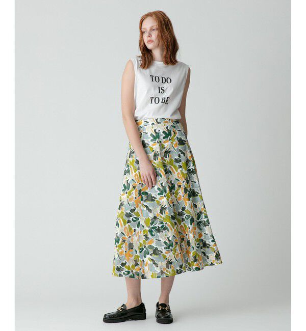 allureville「カットジャガードフレアスカート」|スカート|