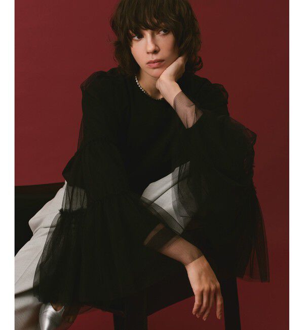 allureville「ティアードスリーブチュールブラウス」|シャツ・ブラウス|