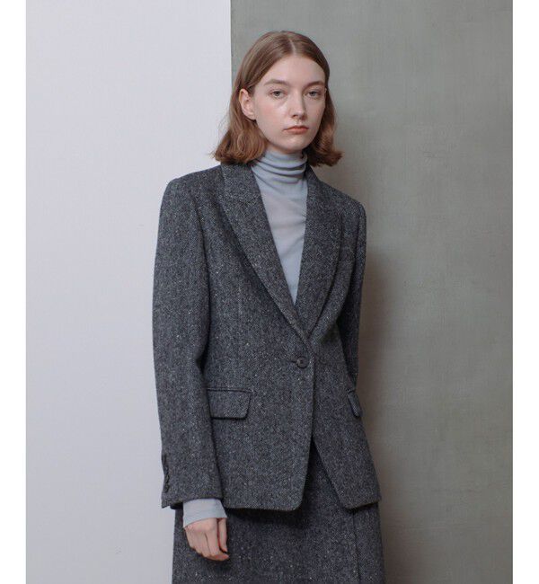 allureville「【セットアップ対応可能】ヘリンボンツイードテーラードジャケット」|テーラードジャケット|