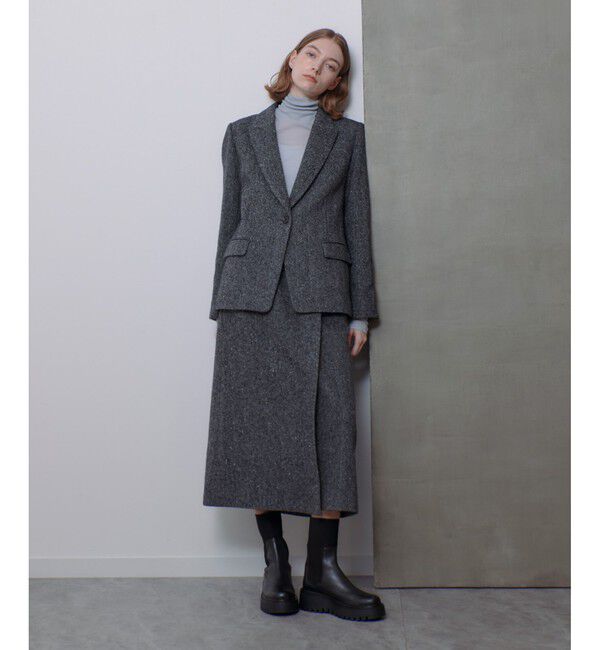 allureville「【セットアップ対応可能】ヘリンボンツイードテーラードジャケット」|テーラードジャケット|