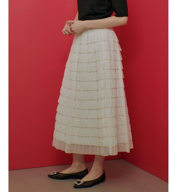 LOULOU WILLOUGHBY「【LOULOU WILLOUGHBY】プリーツティアードスカート」|スカート|