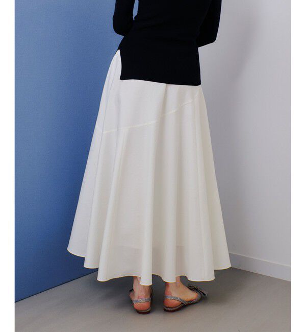 allureville「オーガンジー切替フレアスカート」|スカート|