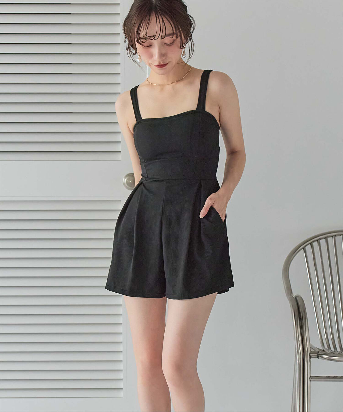 SEA DRESS「チェック素材ロンパース/ワンピース/セット水着」|コンビネゾン|