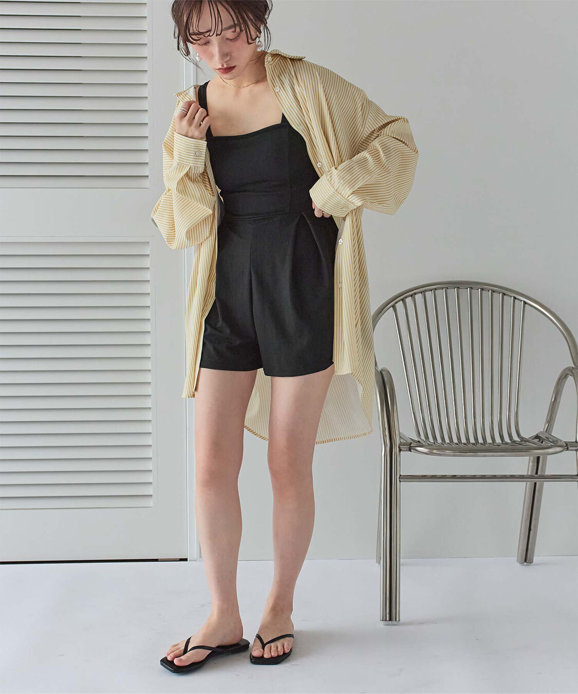 SEA DRESS「チェック素材ロンパース/ワンピース/セット水着」|コンビネゾン|