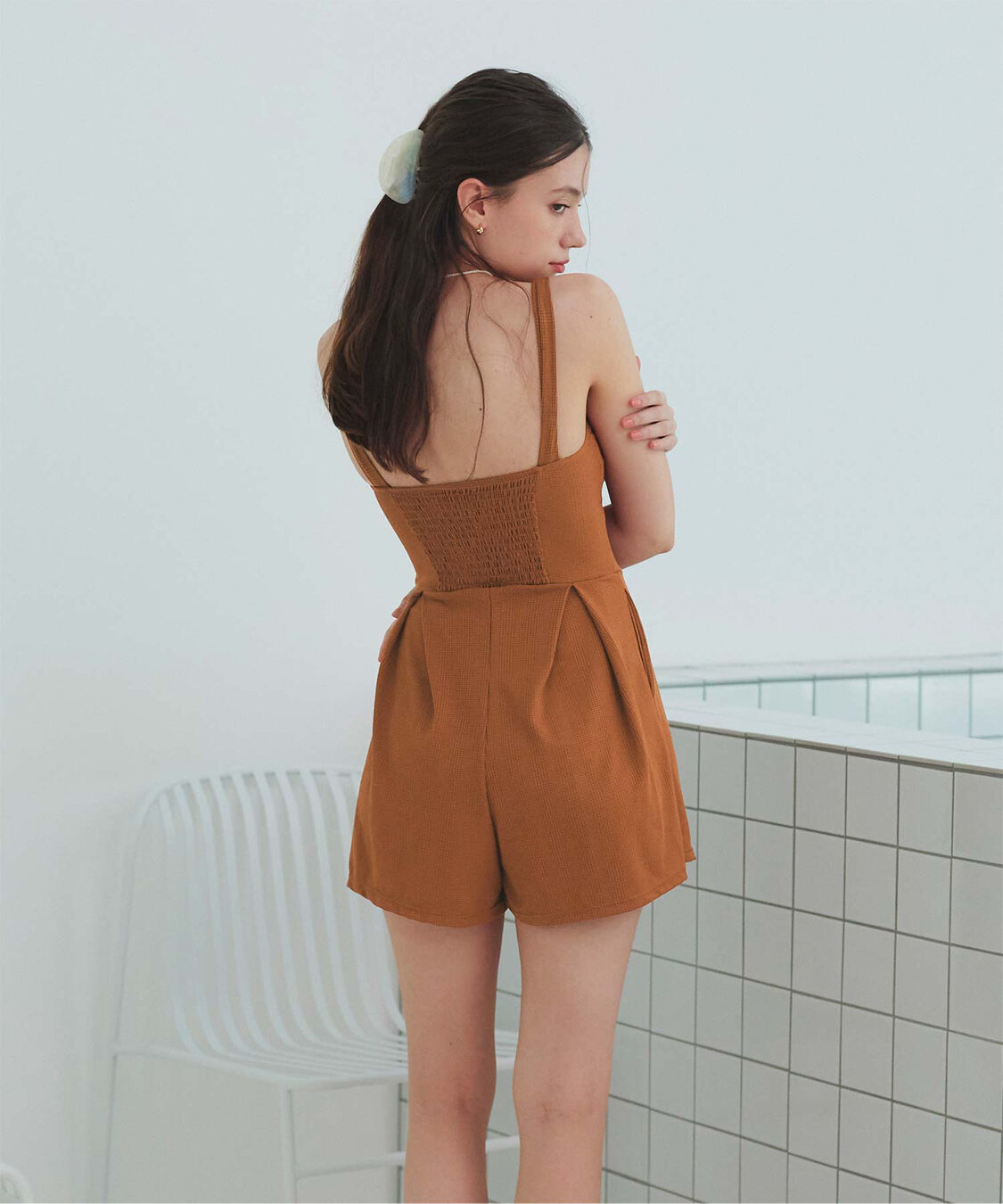 SEA DRESS「チェック素材ロンパース/ワンピース/セット水着」|コンビネゾン|