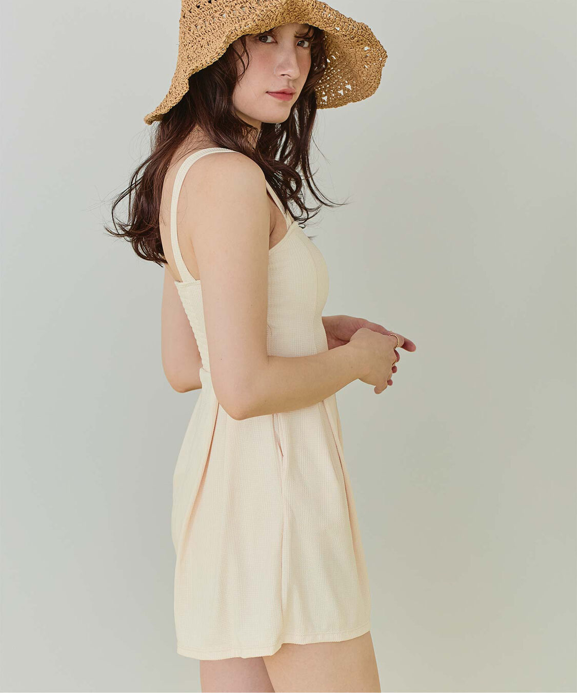 SEA DRESS「チェック素材ロンパース/ワンピース/セット水着」|コンビネゾン|