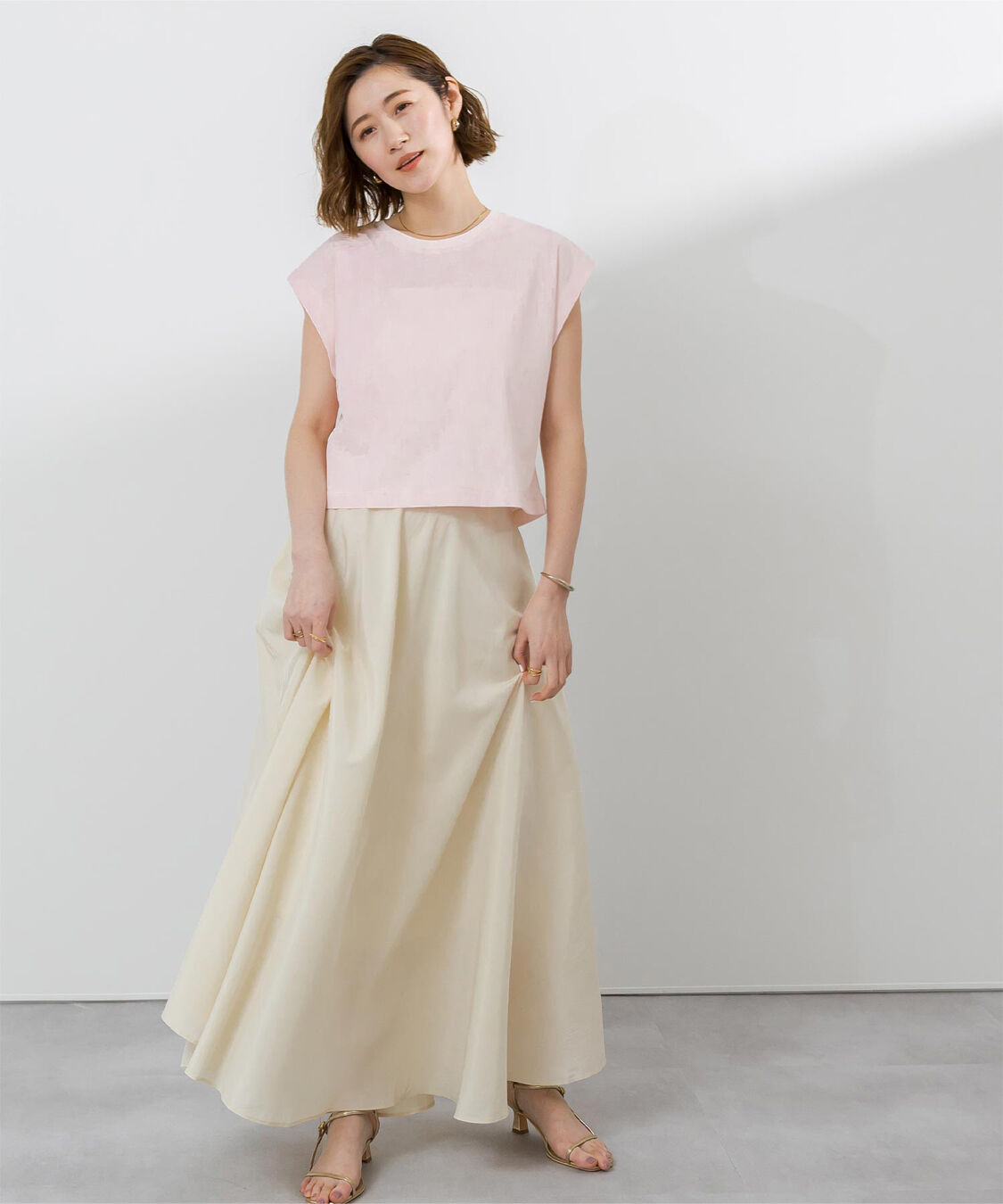 ur's「汗染み防止ワイドスリーブTシャツ」|Tシャツ・カットソー|