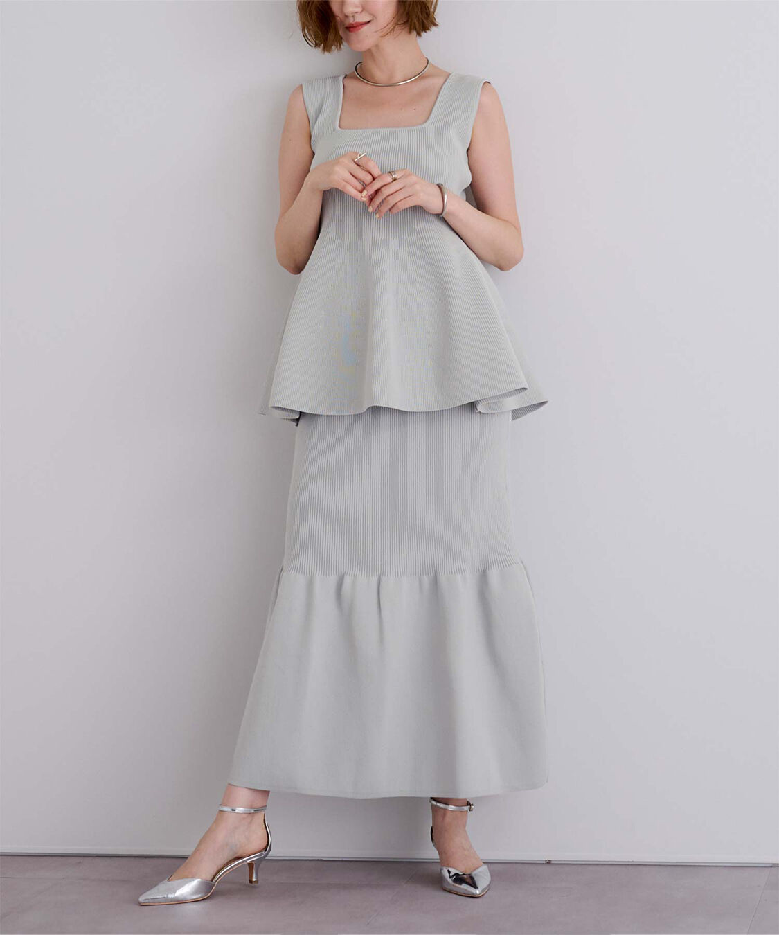 ur's「スポンディッシュティアードニットスカート」|スカート|