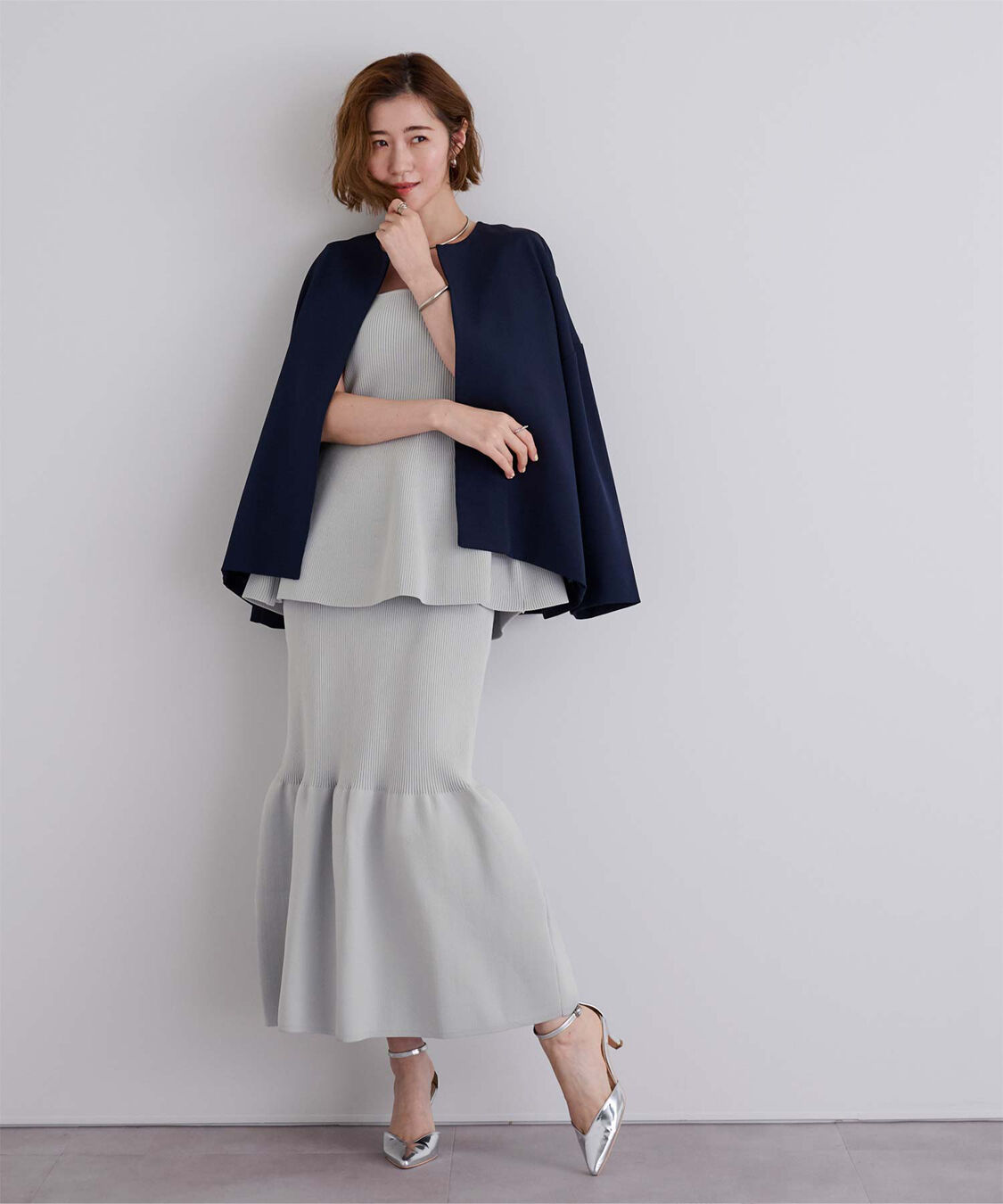 ur's「スポンディッシュティアードニットスカート」|スカート|