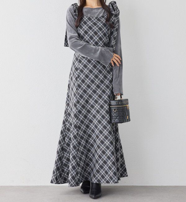  「【新色追加】着痩せ効果抜群/マイナス5キロ見えキャミワンピ」|ワンピース|