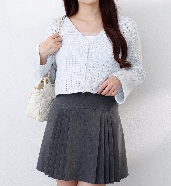  「ツイードプリーツミニスカート／サイズ展開あり」|スカート|