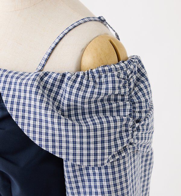  「バックレースアップ配色オフショルブラウス」|シャツ・ブラウス|