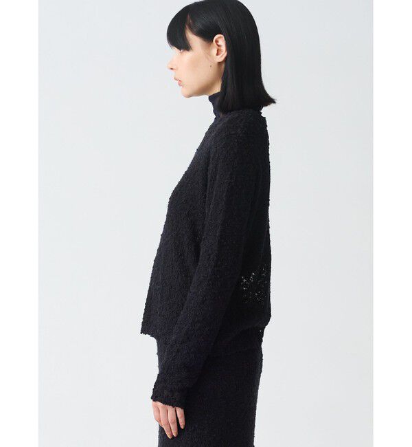 mizuiro ind「mizuiro ind スラブヤーンクルーネックプルオーバー」|ニット・セーター|