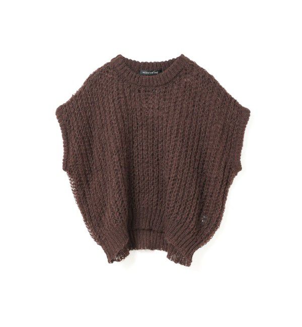 mizuiro ind「mizuiro ind ヘアリーコクーンワイドベスト」|ニット・セーター|