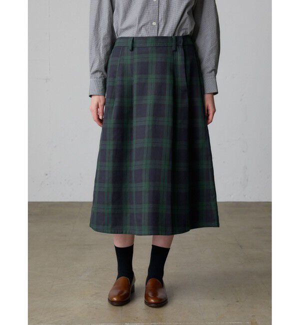 MidiUmi「MidiUmi チェックタックスカート」|スカート|