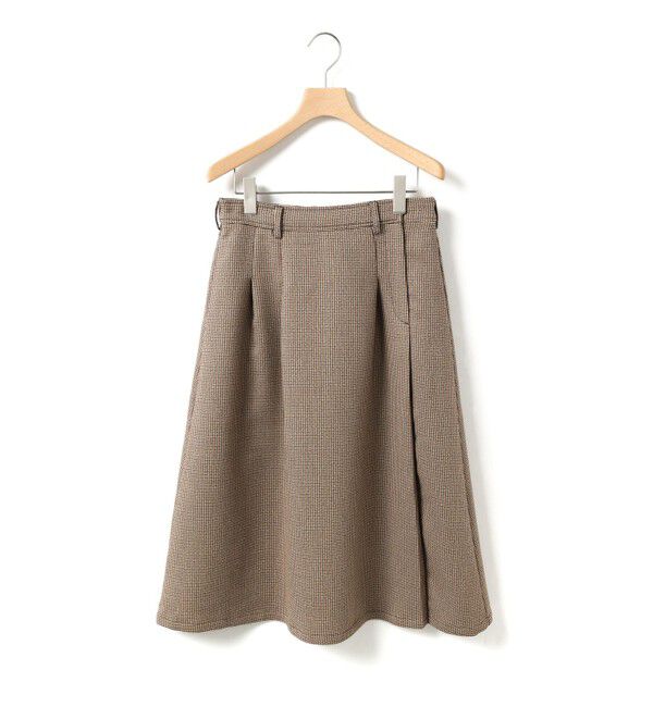 MidiUmi「MidiUmi チェックタックスカート」|スカート|ブラウンチェック