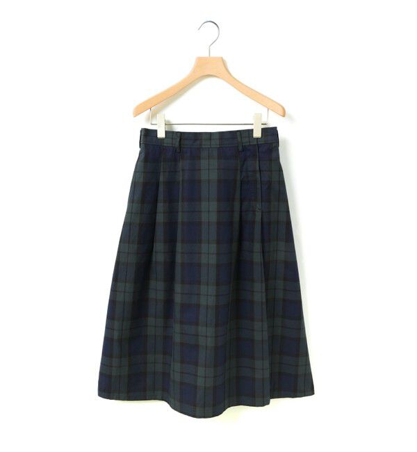 MidiUmi「MidiUmi チェックタックスカート」|スカート|グリーンチェックA