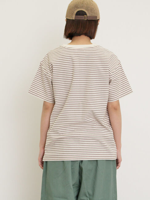 Samansa Mos2「カス残しマルチボーダーTシャツ」|Tシャツ・カットソー|