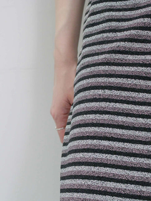 Samansa Mos2 blue「ラメナロースカート」|スカート|