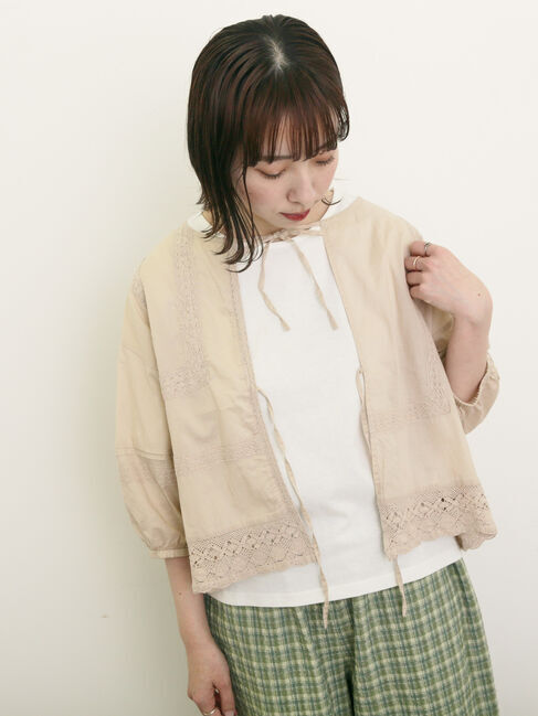 Samansa Mos2「パッチワークレースブラウス」|シャツ・ブラウス|
