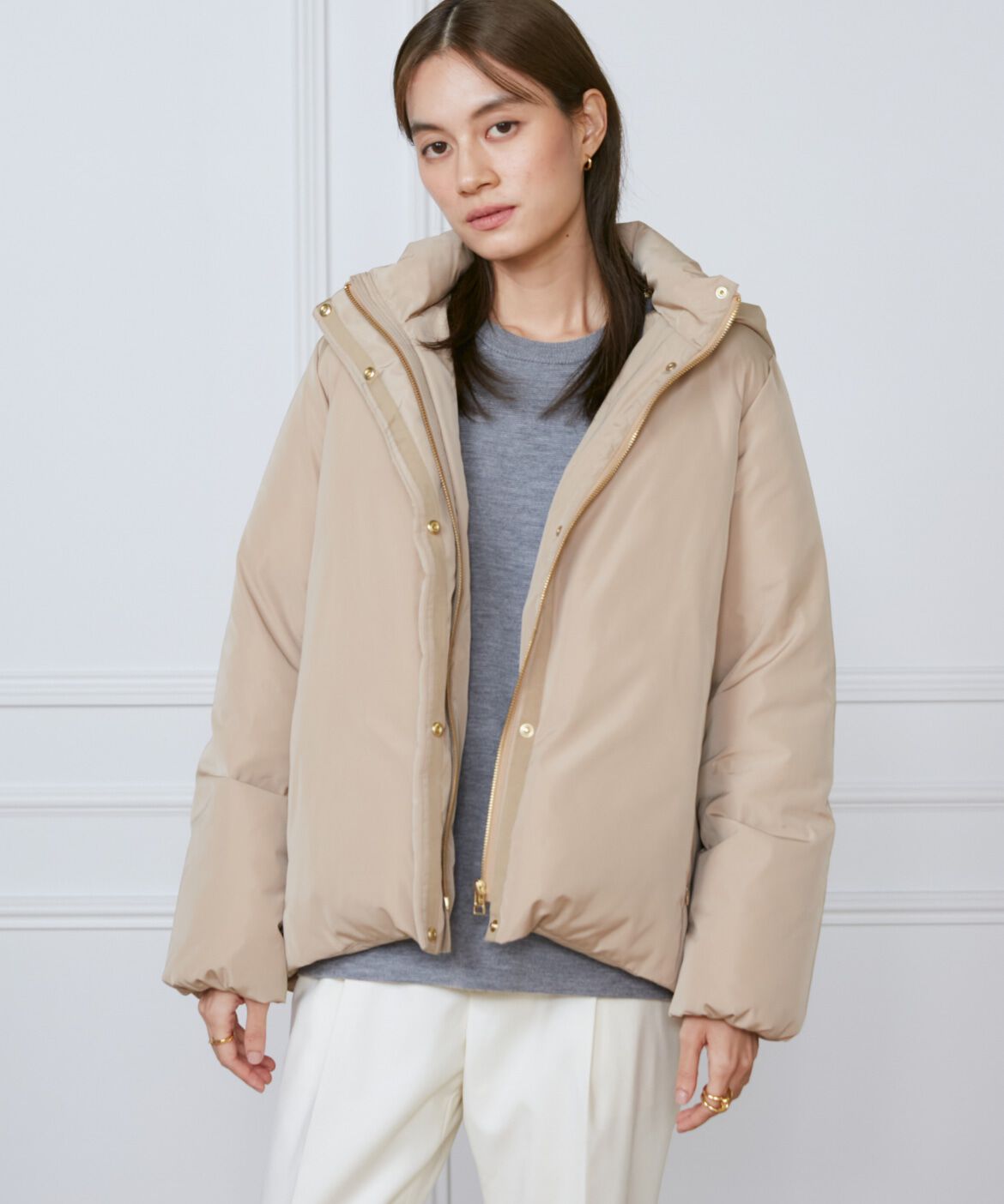 INED「《大きいサイズ》ショートダウン2WAYコート《Re:DOWN》」|ダウン|