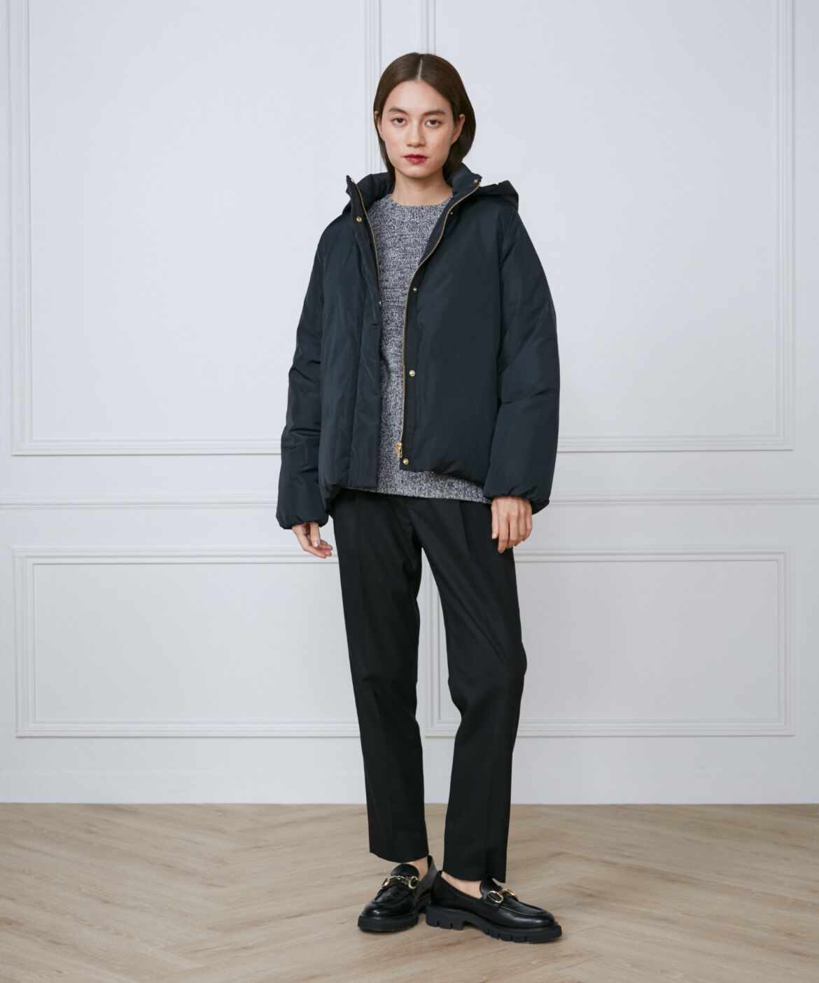 INED「《大きいサイズ》ショートダウン2WAYコート《Re:DOWN》」|ダウン|