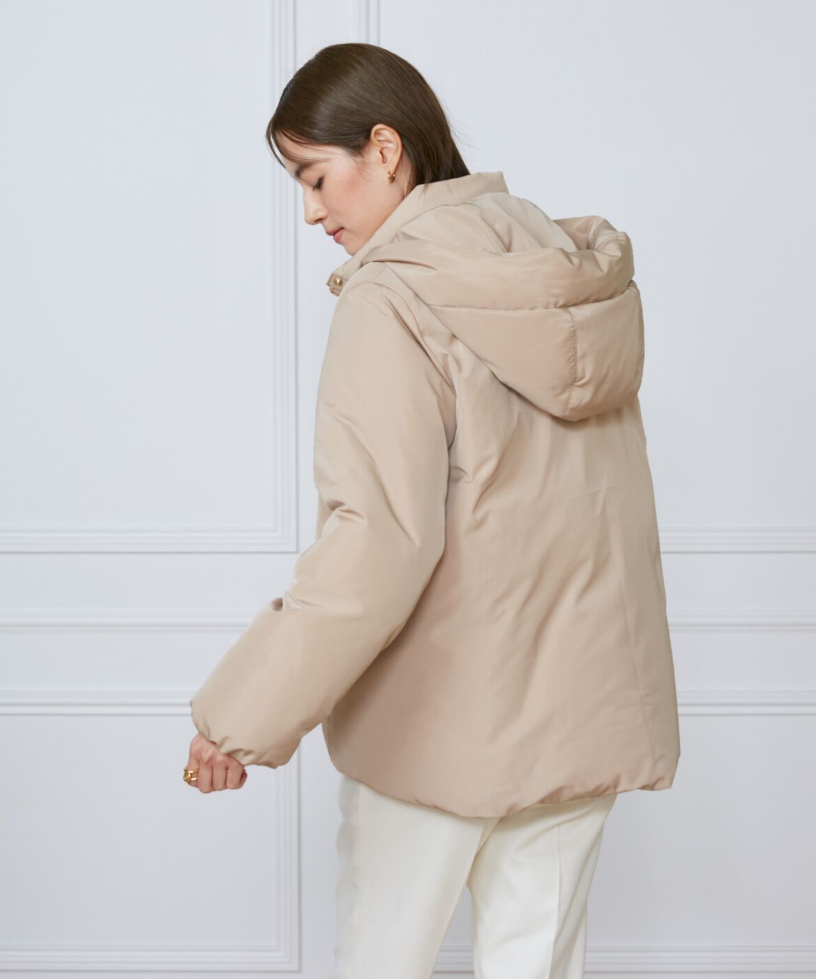 INED「《大きいサイズ》ショートダウン2WAYコート《Re:DOWN》」|ダウン|