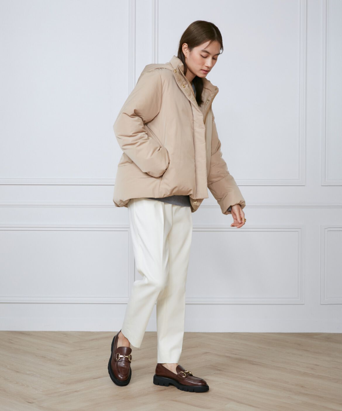 INED「《大きいサイズ》ショートダウン2WAYコート《Re:DOWN》」|ダウン|