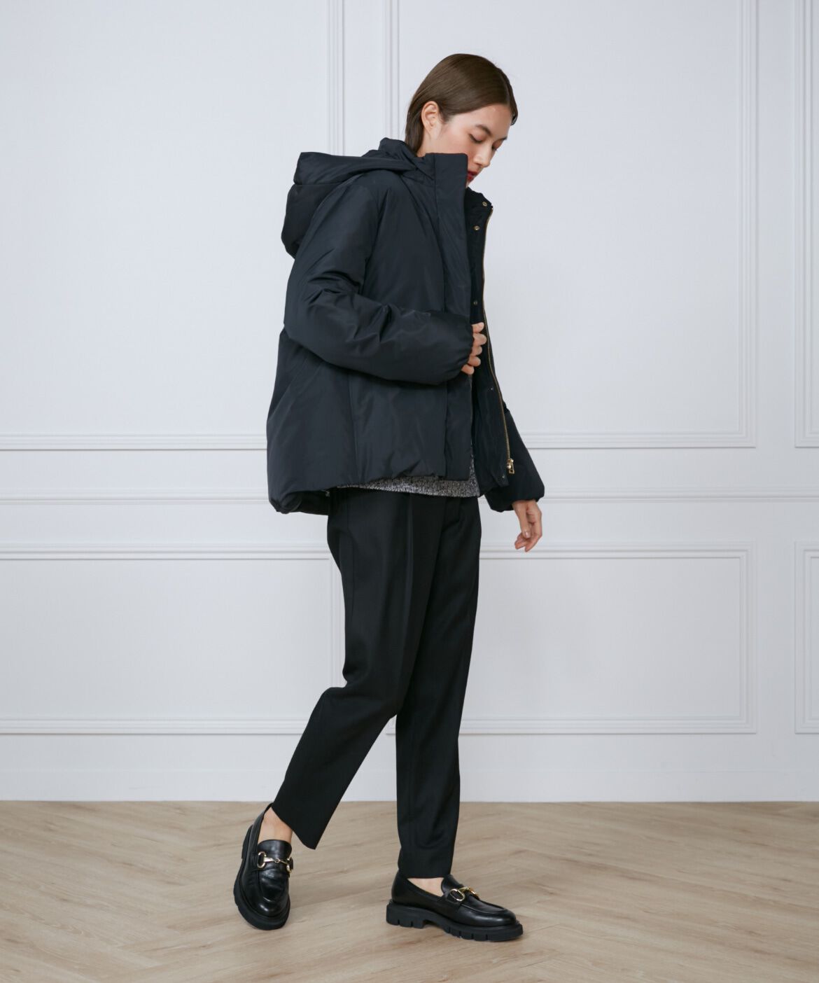 INED「《大きいサイズ》ショートダウン2WAYコート《Re:DOWN》」|ダウン|