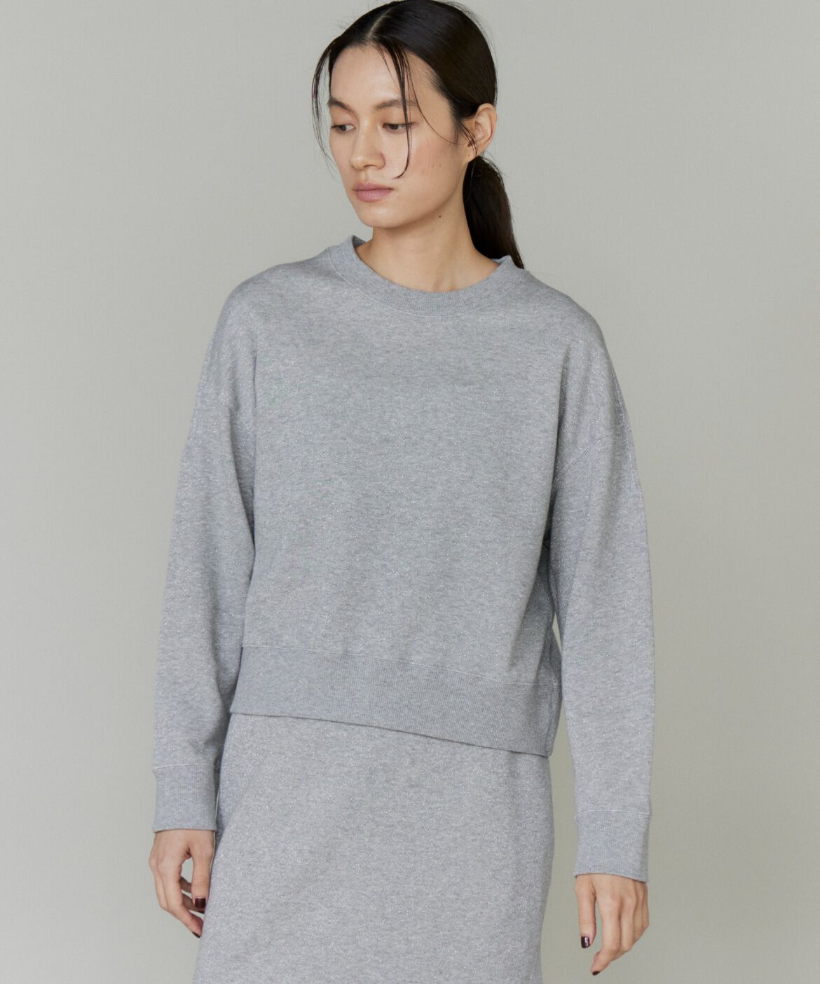 INED「ラメ裏毛プルオーバー《YVON》」|スウェット・ジャージ|