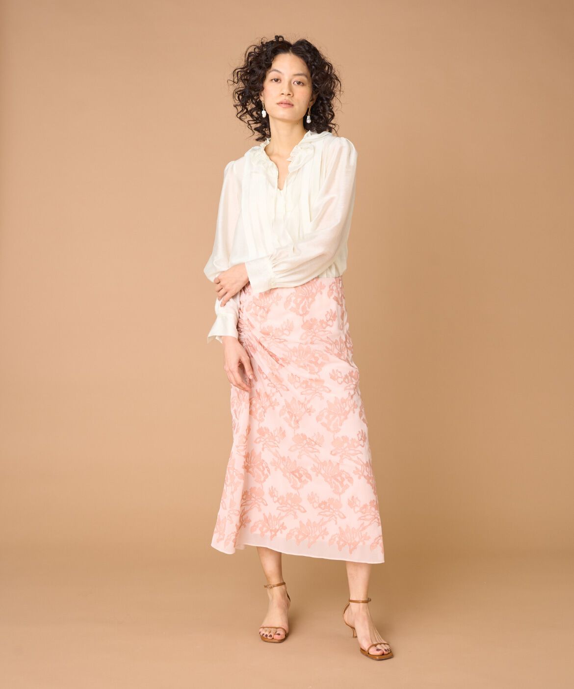 la veille by SUPERIOR CLOSET「シフォン刺繍スカート　」|スカート|