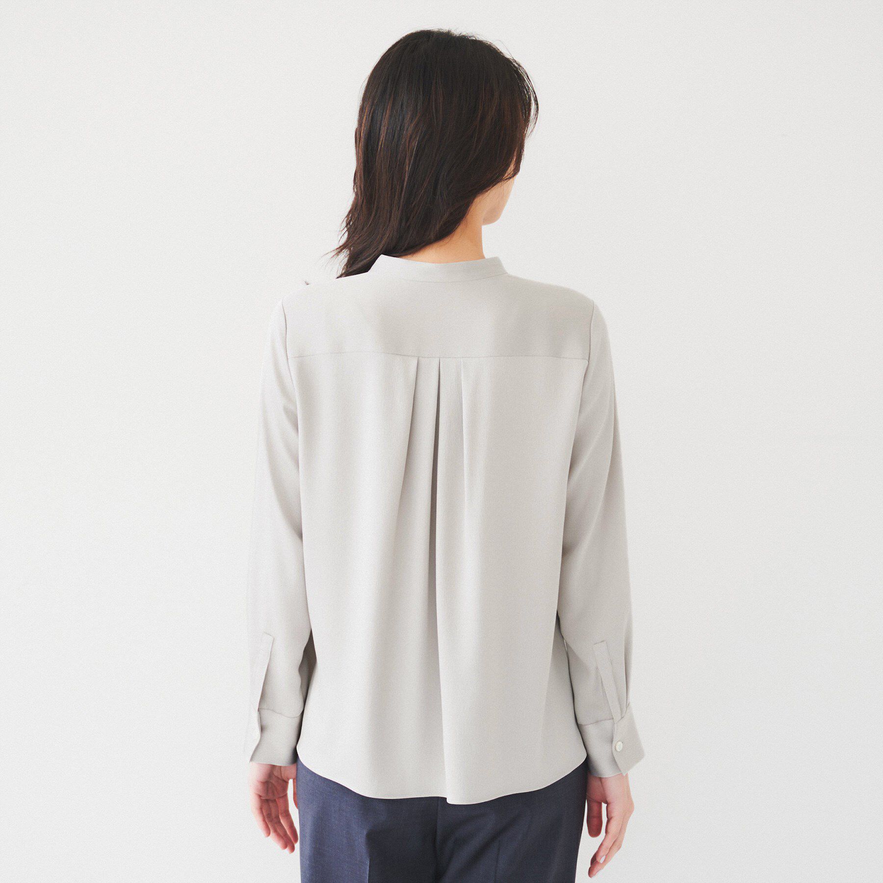 UNTITLED「【通勤】サテン ラッフル風ブラウス」|シャツ・ブラウス|