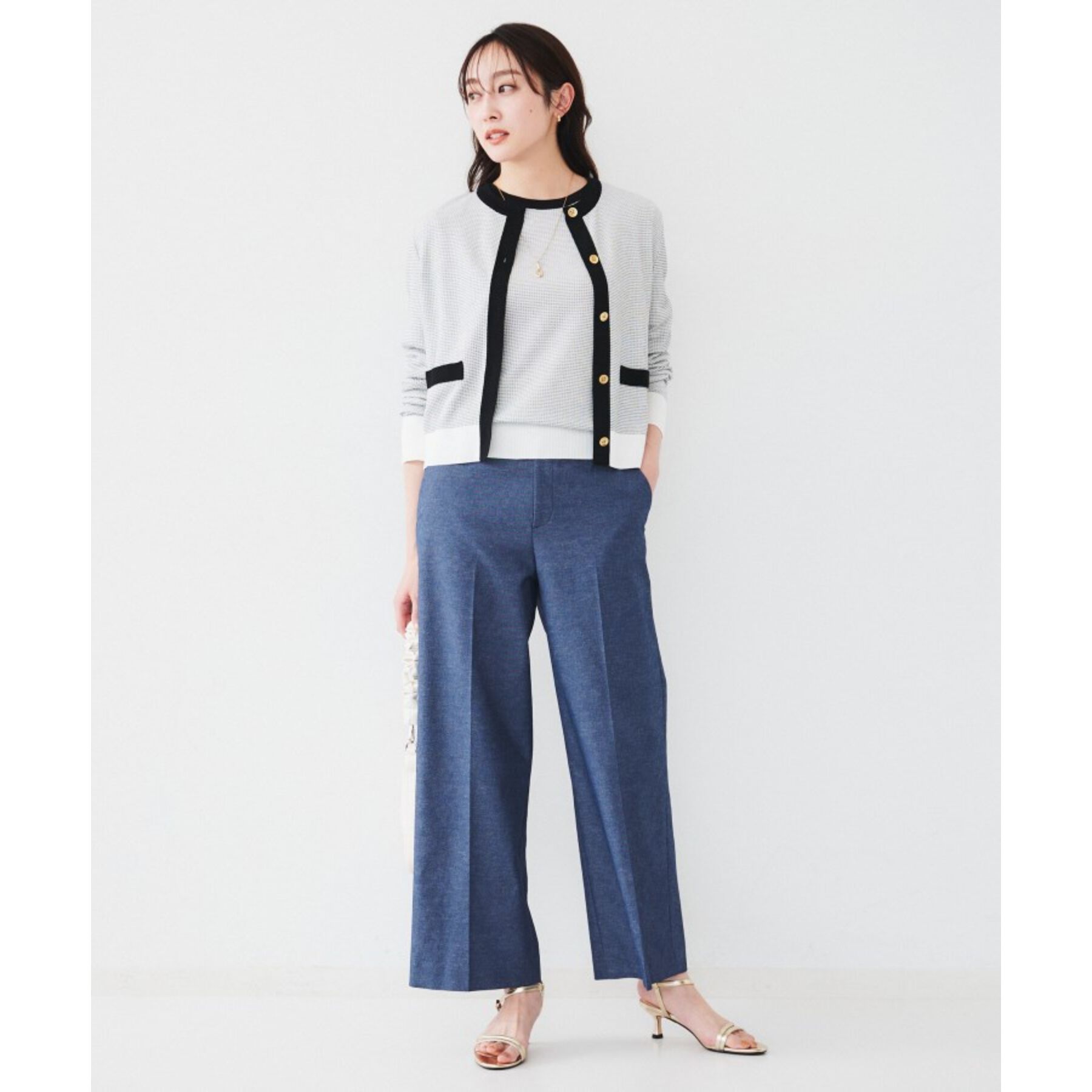 UNTITLED「【清涼感/洗濯機洗い可】オックス クロップドワイドパンツ」|その他|