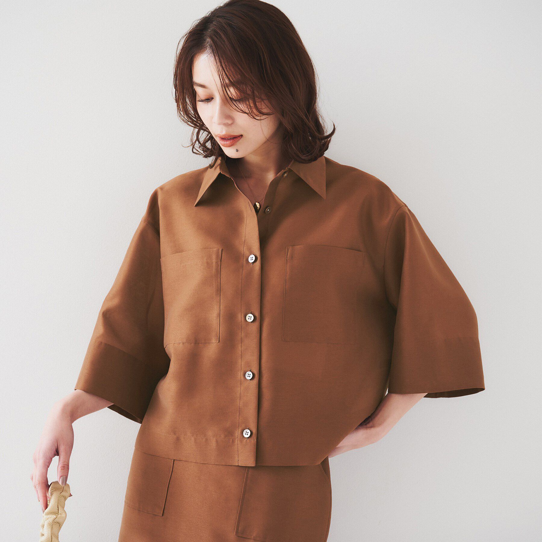 UNTITLED「【セットアップ可能】オーガンジーボクシーシャツ」|シャツ・ブラウス|