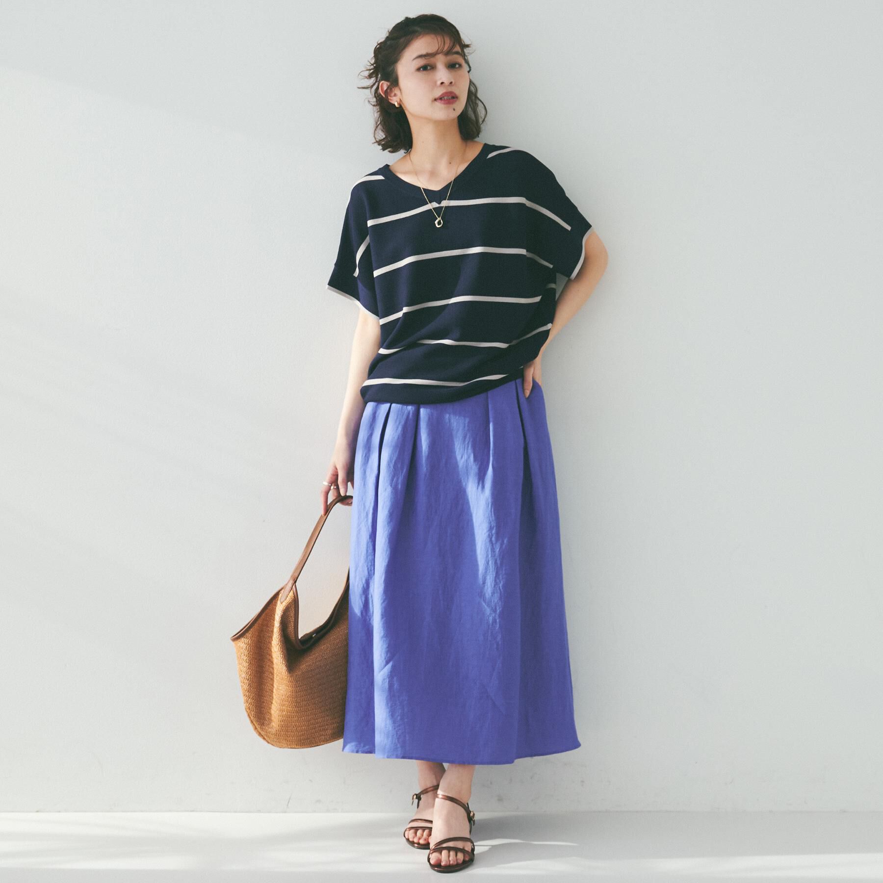 UNTITLED「【12色展開/体型カバー/2way】バウンドスリーブニット」|ニット・セーター|