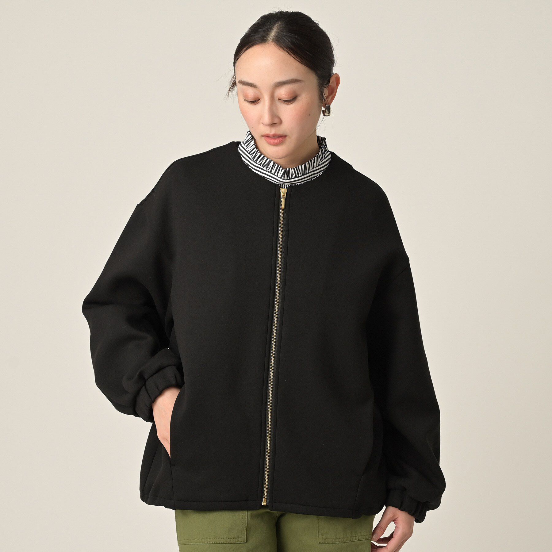 UNTITLED「【春アウター/ゆったり】ダンボールジップブルゾン」|ブルゾン・スタジャン|