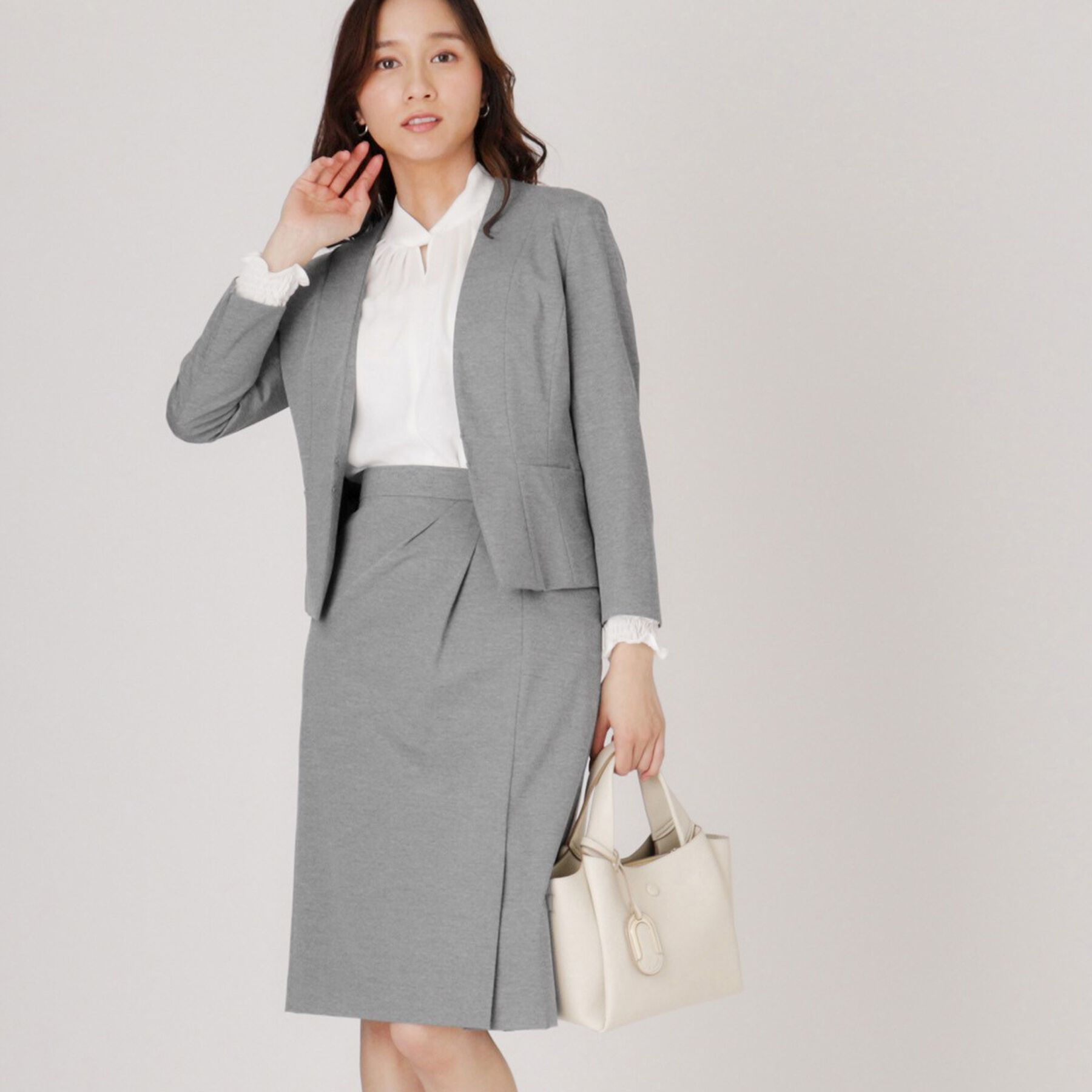 COUP DE CHANCE「【洗える／日本製／ジャージ素材】ラップ風タイトスカート」|スカート|