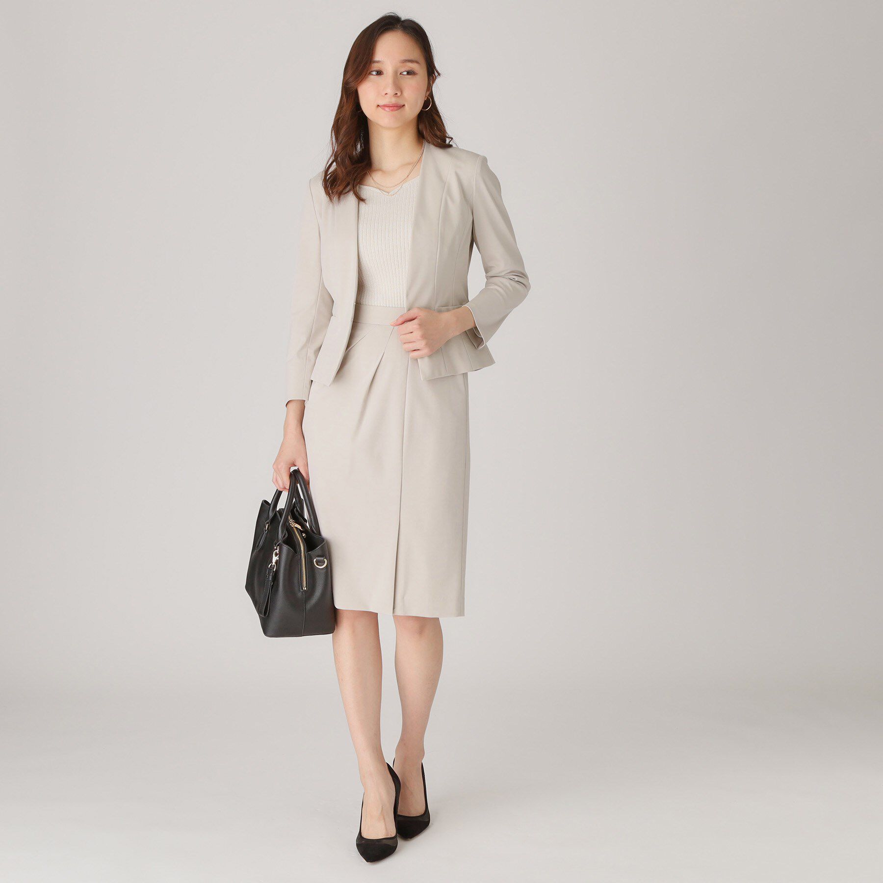 COUP DE CHANCE「【洗える／日本製／ジャージ素材】ラップ風タイトスカート」|スカート|