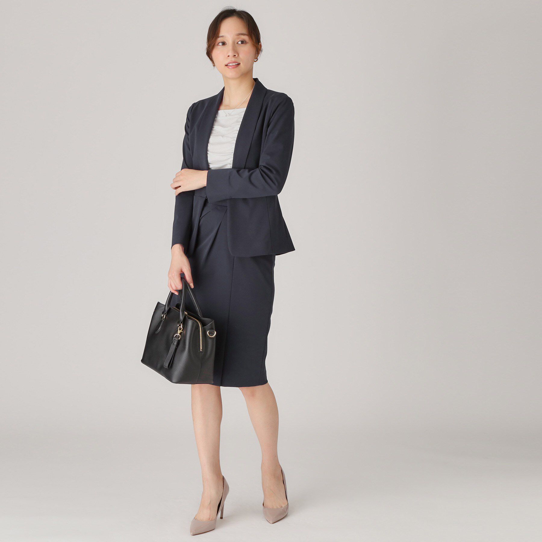 COUP DE CHANCE「【洗える／日本製／ジャージ素材】ラップ風タイトスカート」|スカート|