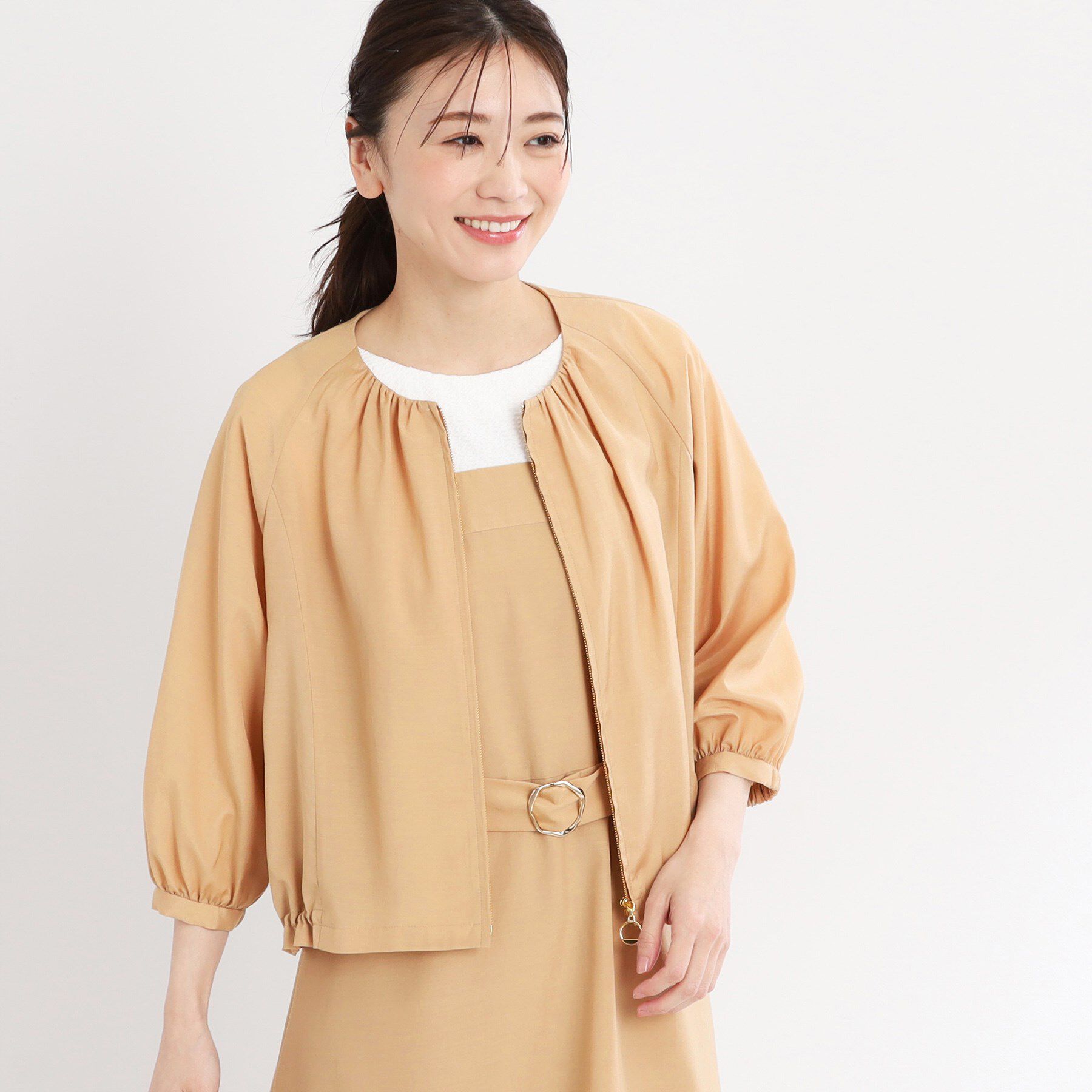 Reflect「【撥水／洗える／セットアップ可】エアリージップアップブルゾン」|ブルゾン・スタジャン|