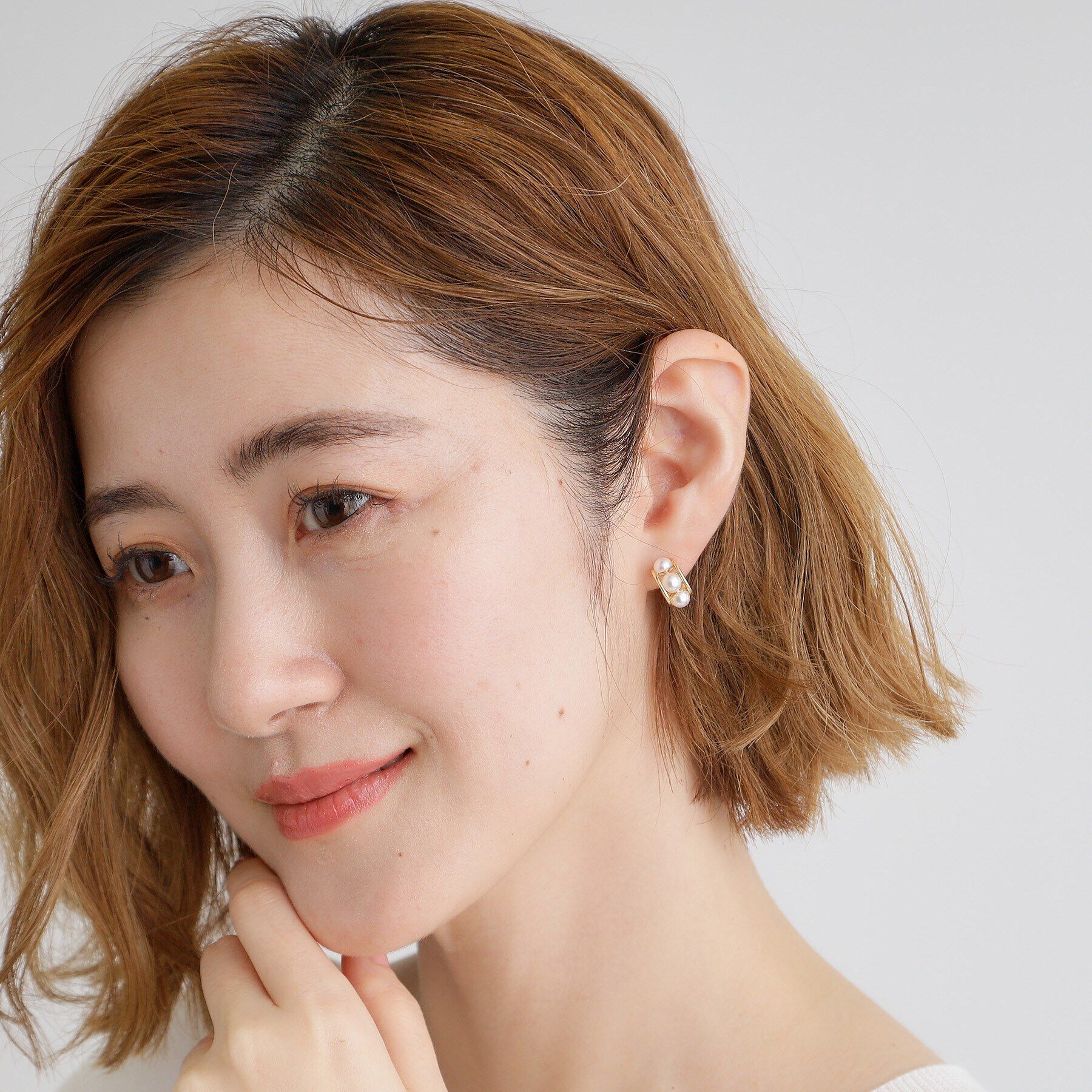 grove「パール調ミニメタルフープピアス」|ピアス|