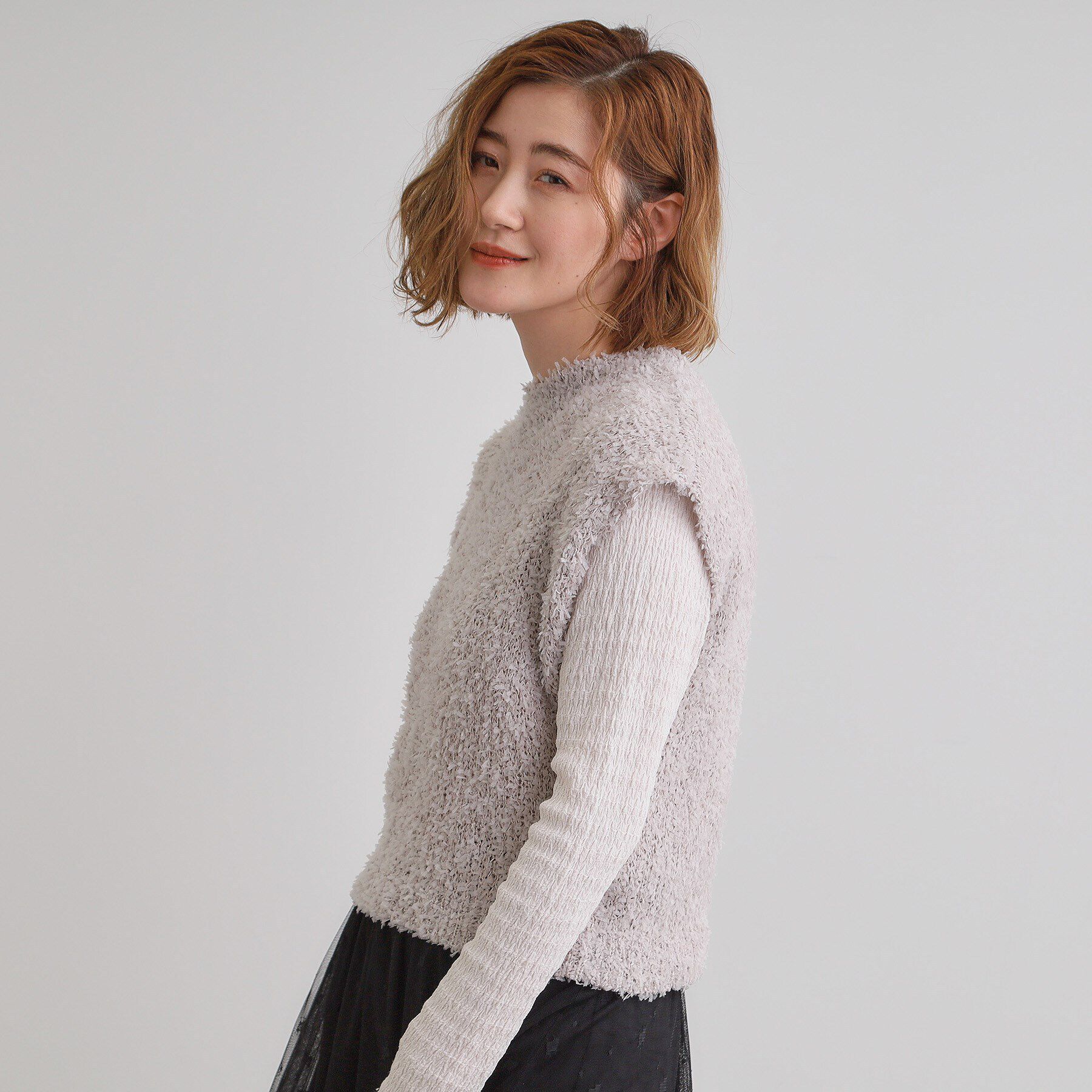 grove「ラメリリーニットベスト」|ベスト・ジレ|