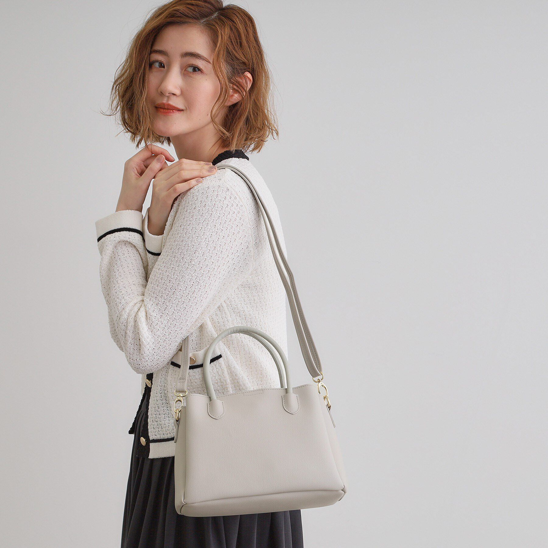 grove「【人間工学・軽量】ロープハンドル2WAYトート」|トートバッグ|