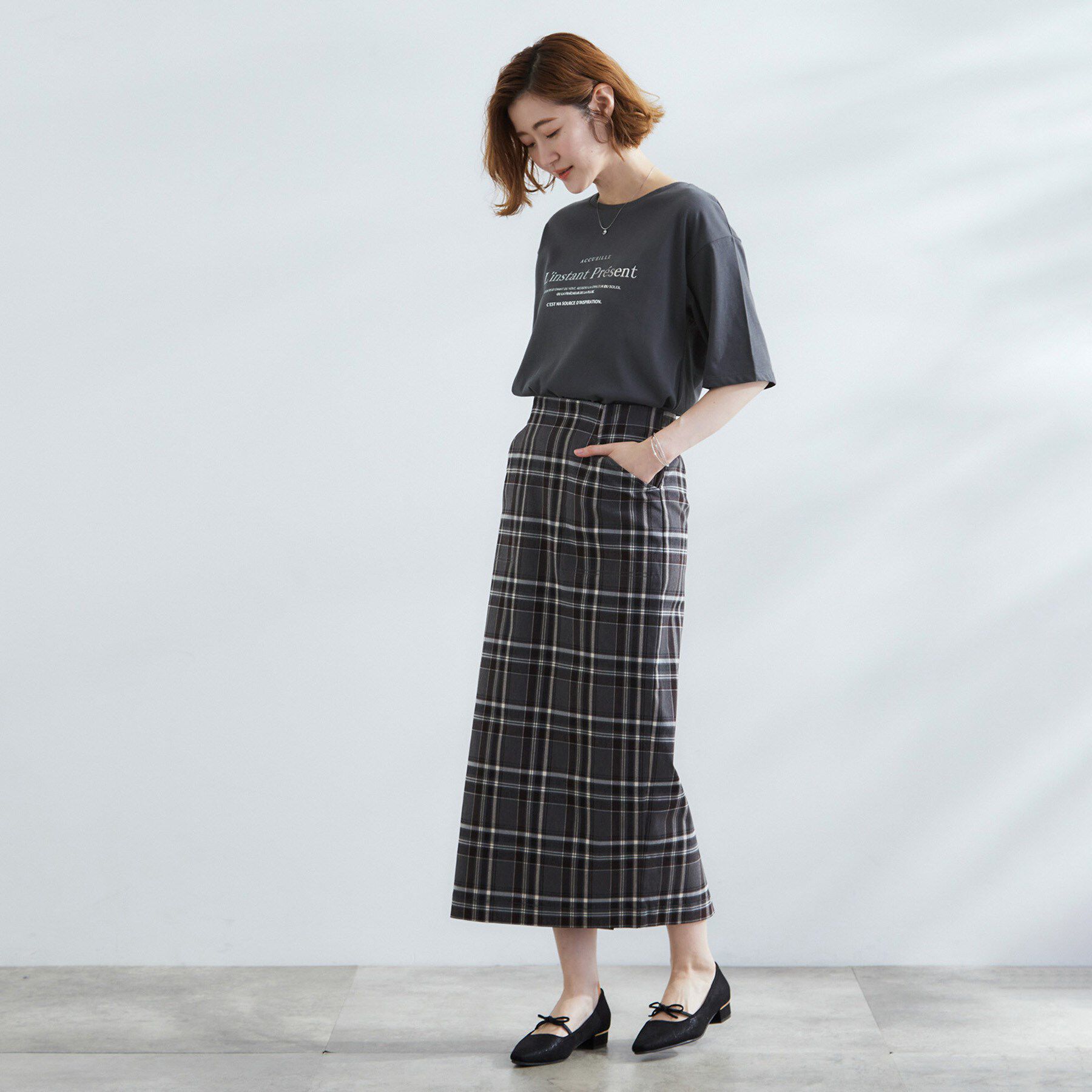 grove「五分袖ロゴプリントTシャツ」|Tシャツ・カットソー|