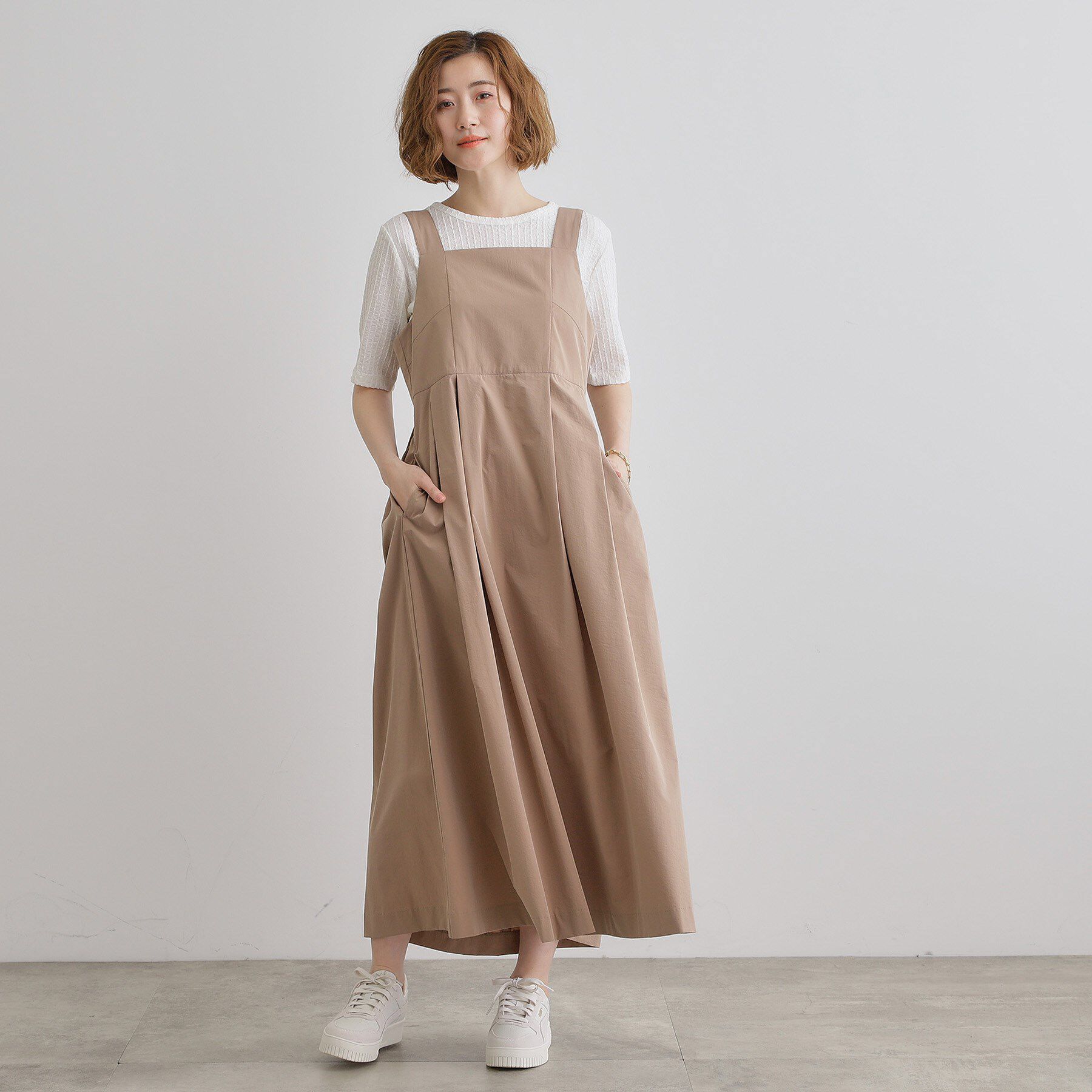 grove「【雑誌掲載】シルエットが映える洗練ジャンパードレス」|ワンピース|