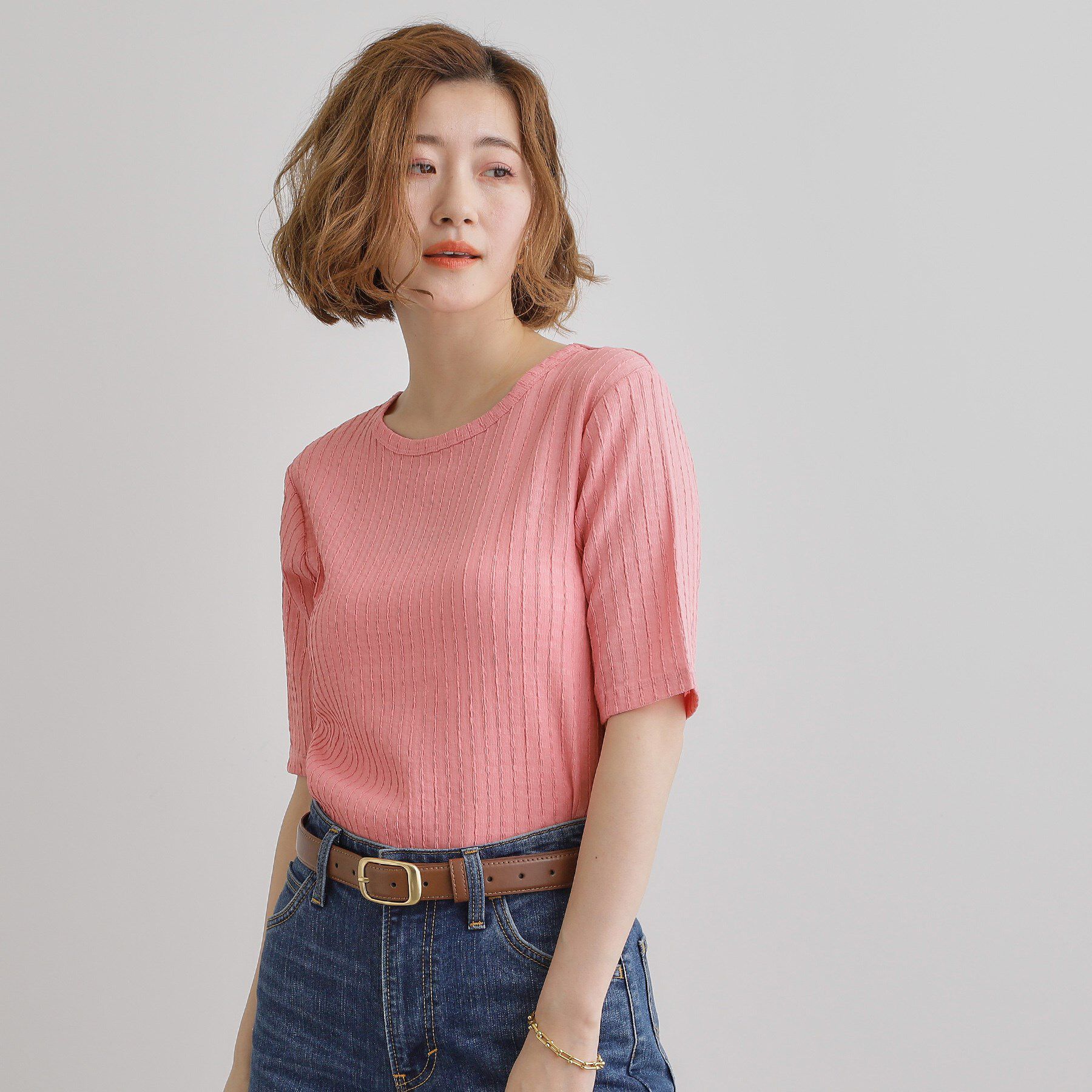 grove「ジャカードハーフスリーブプルオーバー」|Tシャツ・カットソー|