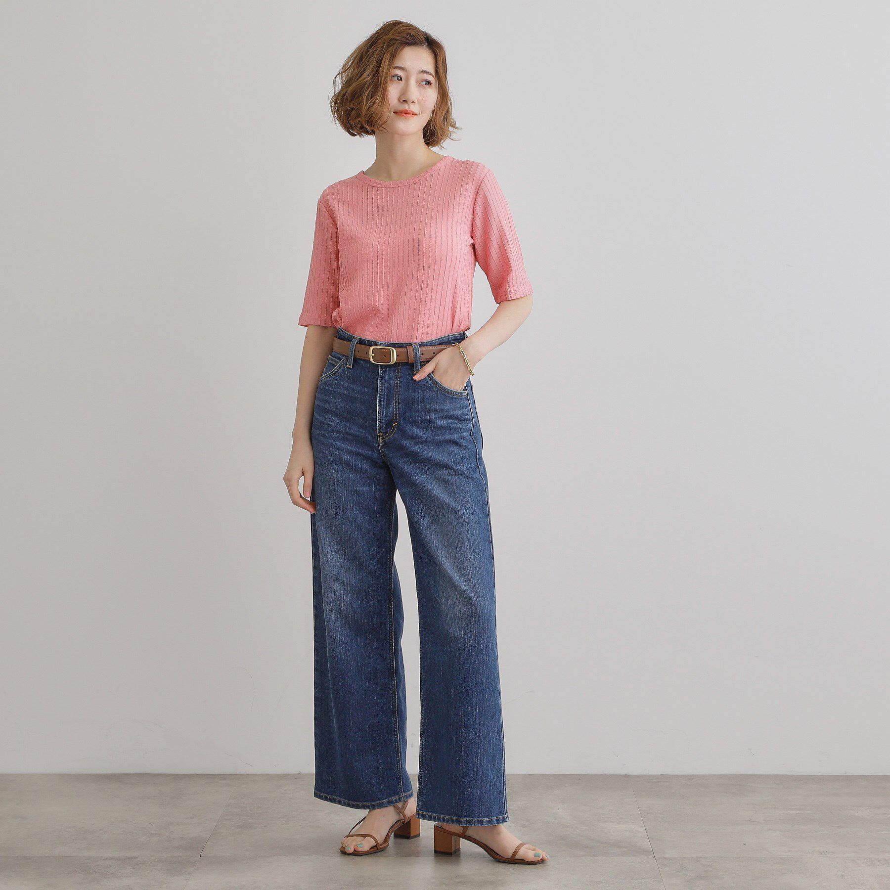 grove「ジャカードハーフスリーブプルオーバー」|Tシャツ・カットソー|