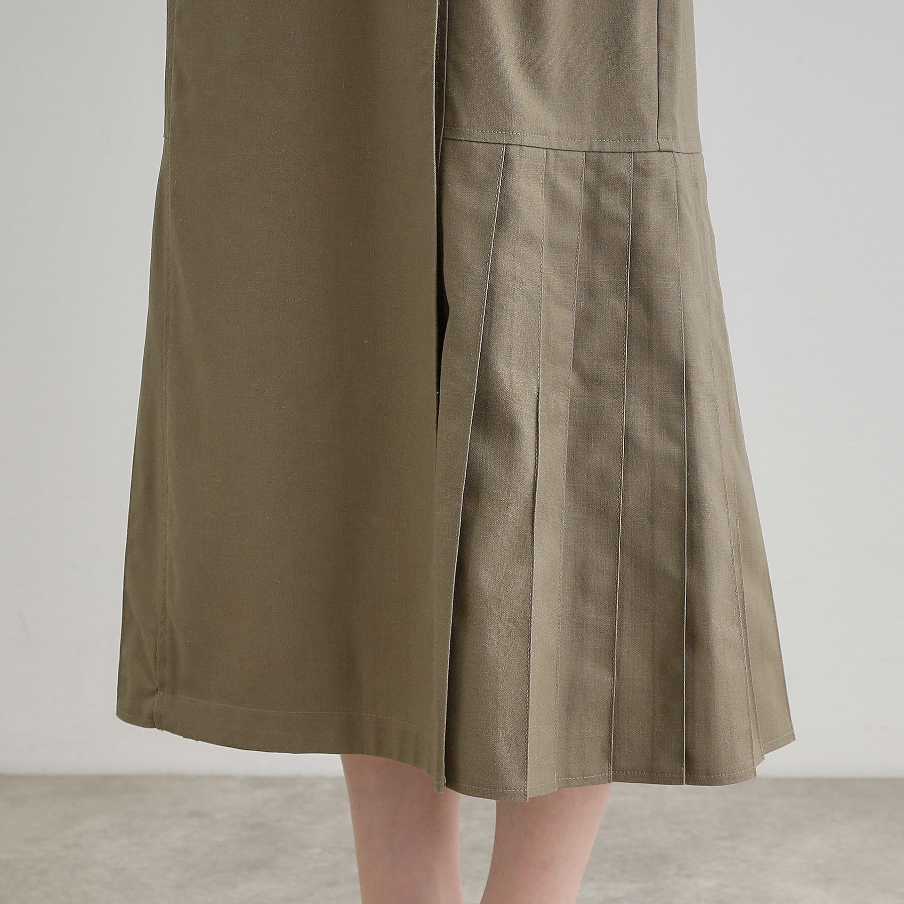 grove「【大人のニュアンス】リネン混サイドタックスカート」|スカート|