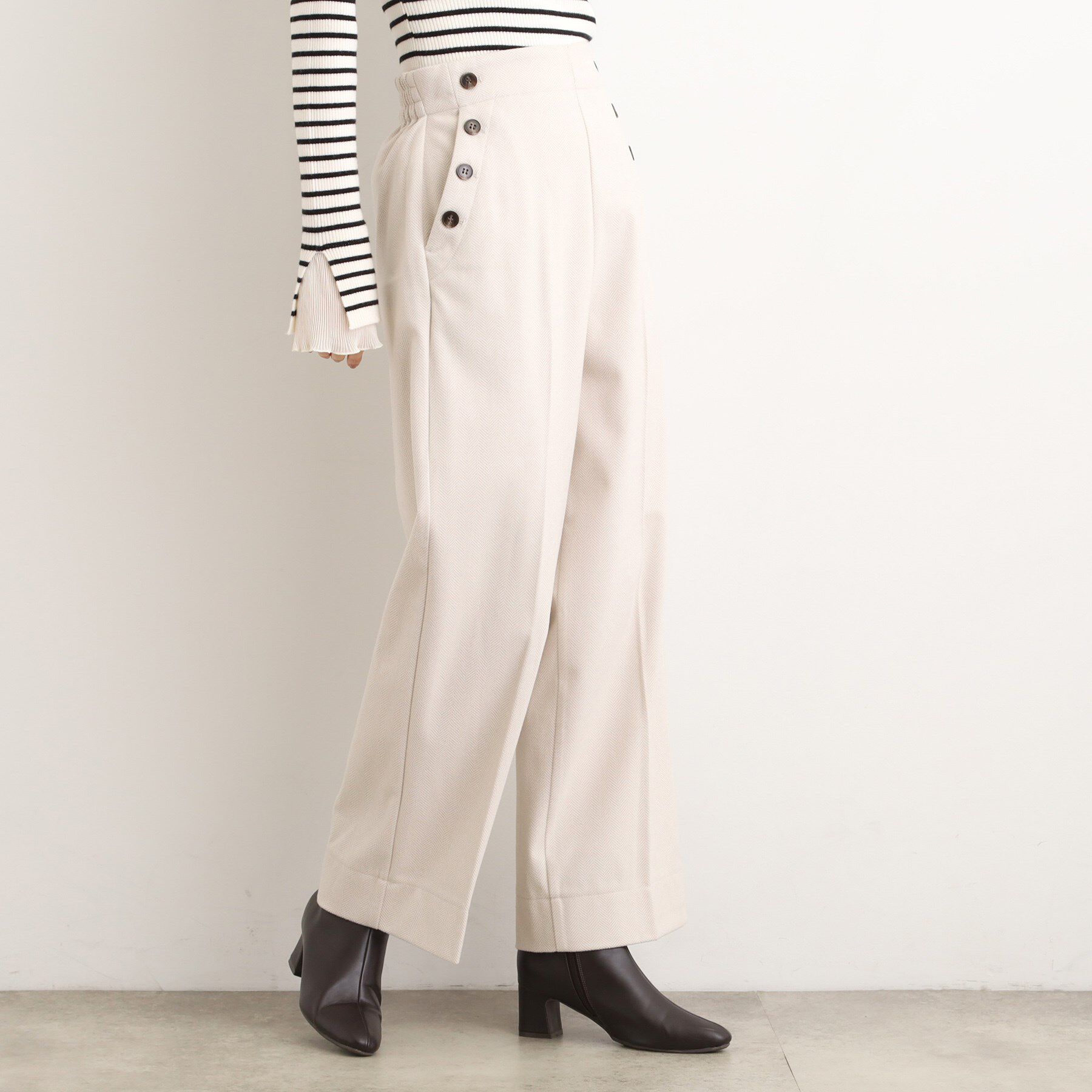 grove「【洗える/あったか】美シルエットなマリンワイドパンツ」|その他|